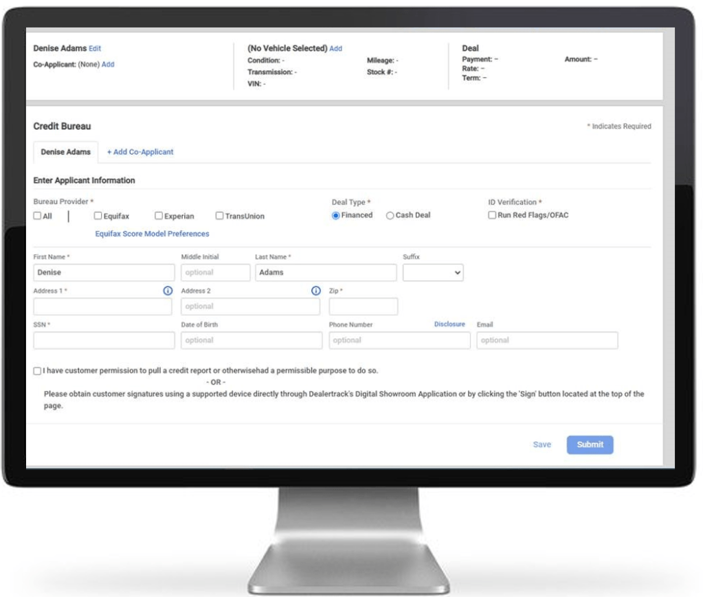 FI Credit Bureau Page - Step2 Image